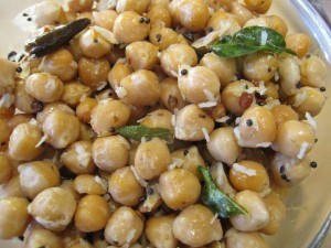 Sundal - Spicy chickpea snack